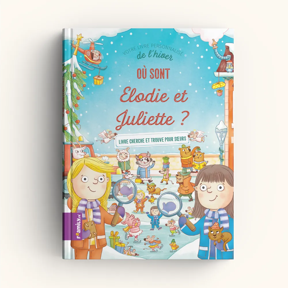 Livre cherche et trouve de l'hiver pour frères et sœurs