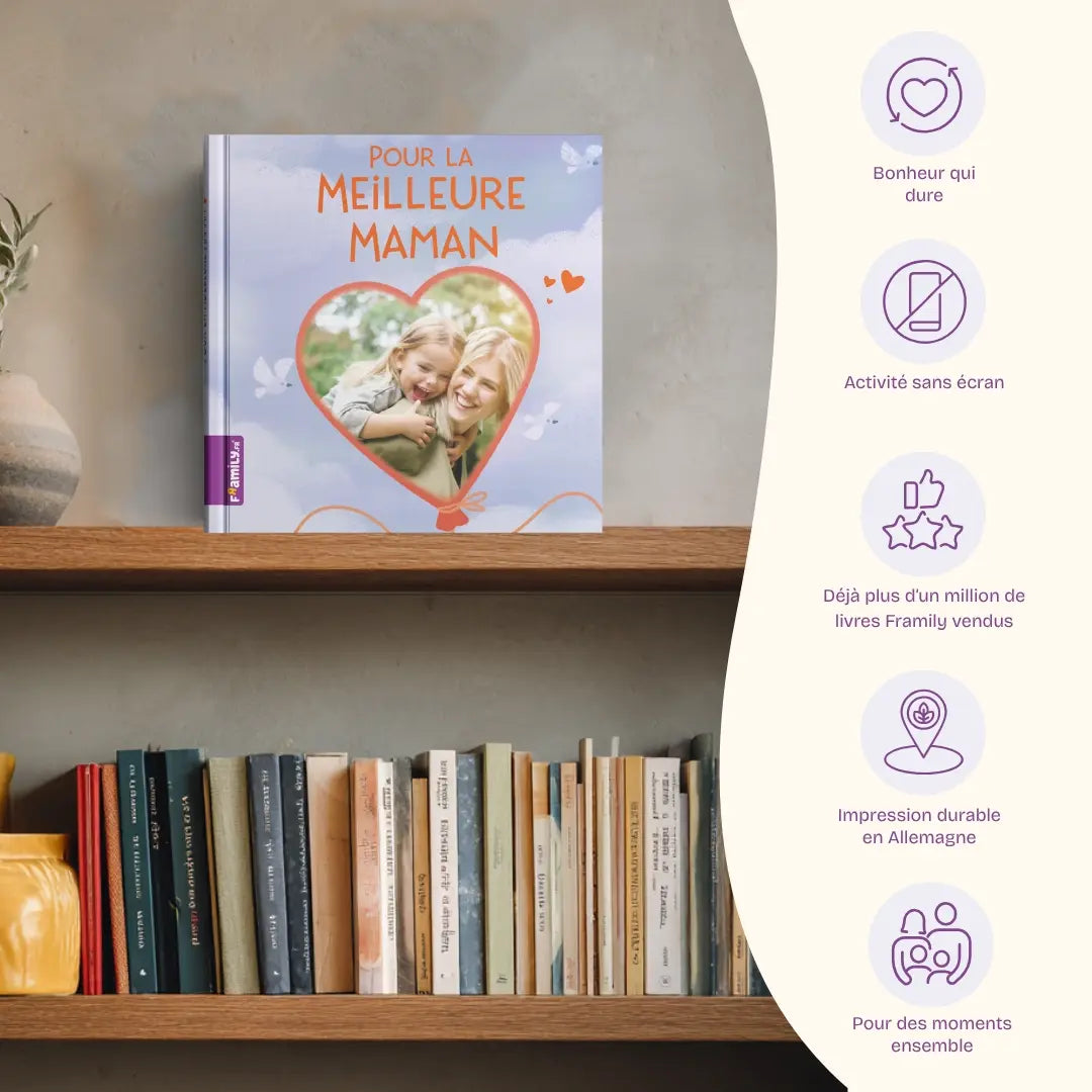 Avantages: Bonheur qui dure, Activité sans écran, Déjà plus d’un million de livres Framily vendus, Impression durable en Allemagne, Pour des moments ensemble