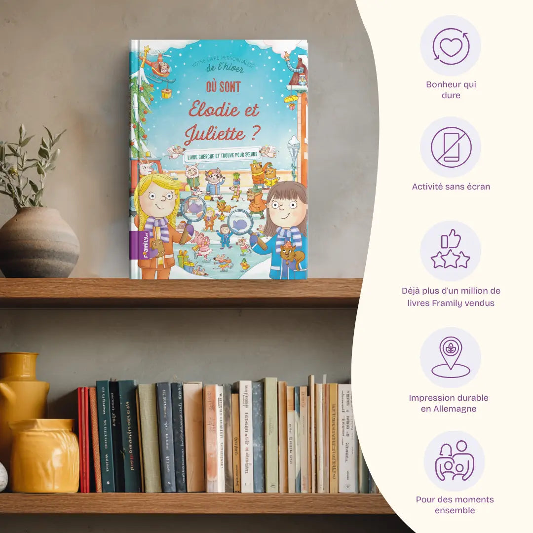 Avantages: Bonheur qui dure, Activité sans écran, Déjà plus d’un million de livres Framily vendus, Impression durable en Allemagne, Pour des moments ensemble