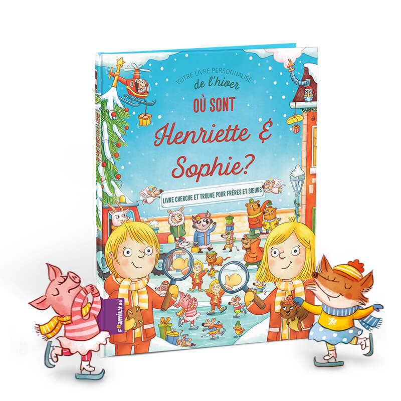 Livre cherche et trouve de l'hiver pour frères et sœurs