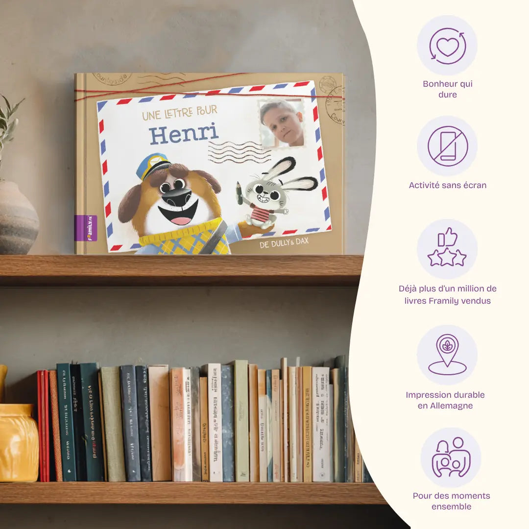 Avantages: Bonheur qui dure, Activité sans écran, Déjà plus d’un million de livres Framily vendus, Impression durable en Allemagne, Pour des moments ensemble